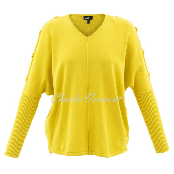 Marble Button Sleeve Sweater - Style 6728-189 (Chartreuse)