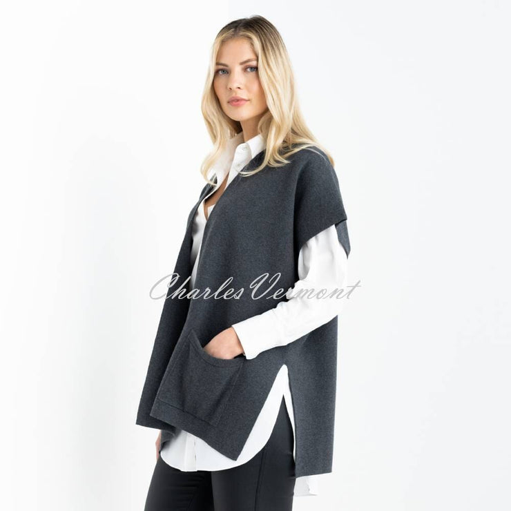 Marble Cardigan - Style 6771-105 (Charcoal Grey)