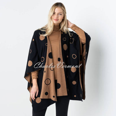 Marble Cape - Style 6777-130 (Camel / Black)