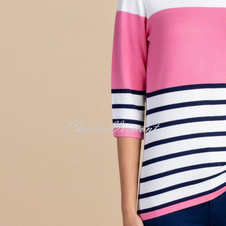 Marble Striped Sweater - Style 6883-194 (Pink)