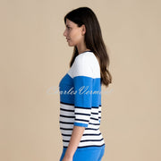 Marble Striped Sweater - Style 6883-201 (Deep Blue)