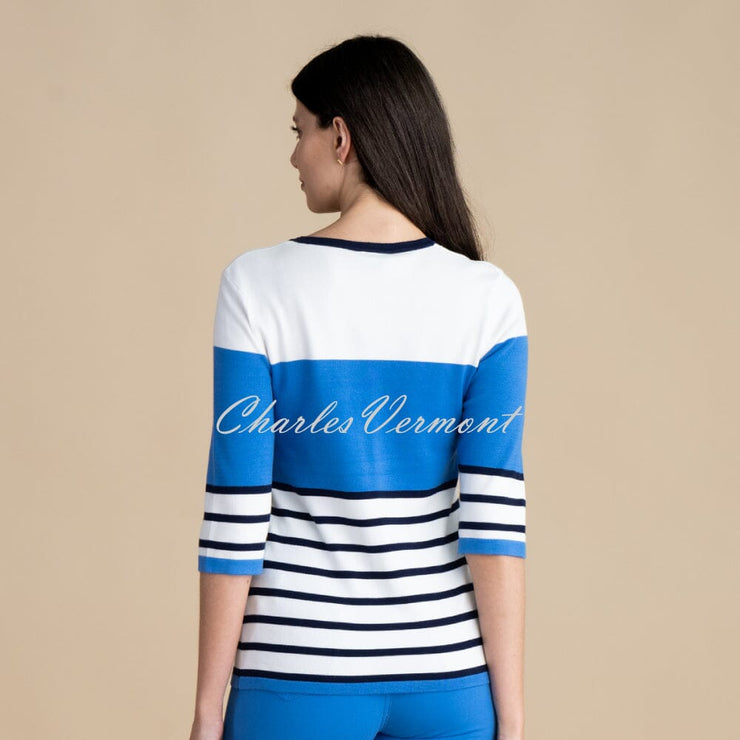 Marble Striped Sweater - Style 6883-201 (Deep Blue)