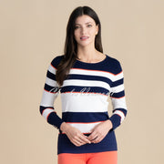 Marble Striped Sweater - Style 6884-200 (Dark Orange)