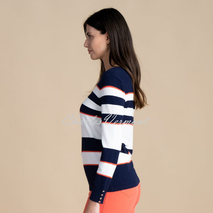 Marble Striped Sweater - Style 6884-200 (Dark Orange)