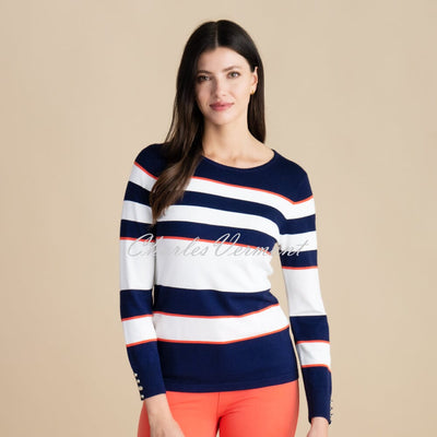 Marble Striped Sweater - Style 6884-200 (Dark Orange)