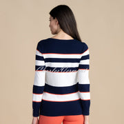 Marble Striped Sweater - Style 6884-200 (Dark Orange)