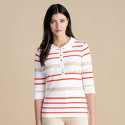 Marble Striped Top - Style 6887-200 (Dark Orange)