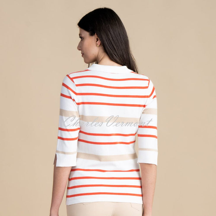 Marble Striped Top - Style 6887-200 (Dark Orange)