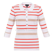 Marble Striped Top - Style 6887-200 (Dark Orange)