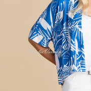 Marble Printed Kimono - Style 6974-201 (Deep Blue)