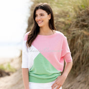 Marble Sweater - Style 7011-204 (Light Pink / Light Green / White)