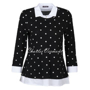 Dolcezza 2-in-1 Spot Sweater with Shirt Insert - Style 72120