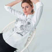 EverSassy Blouse with Diamante Detail - Style 12603 (White)