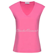 Just White Sleeveless Top - J2758 (Pink)