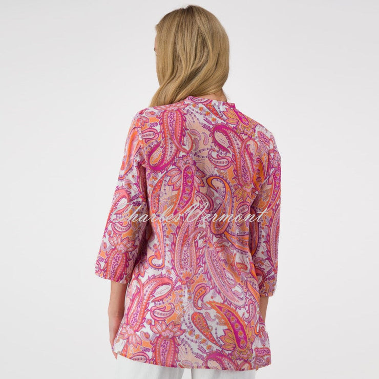 Just White Paisley Blouse - Style J2842