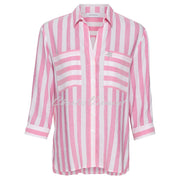 Just White Striped Blouse - Style J2997