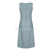 Dolcezza Sleeveless Linen Dress – Style 22154 (Teal)