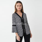 Joseph Ribkoff Contrast Print Top/Jacket – Style 223202