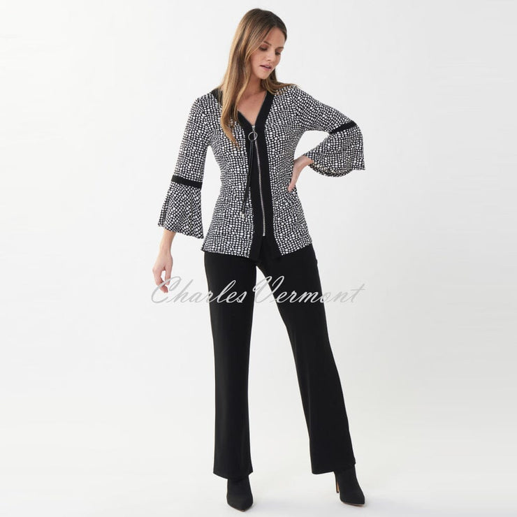 Joseph Ribkoff Contrast Print Top/Jacket – Style 223202