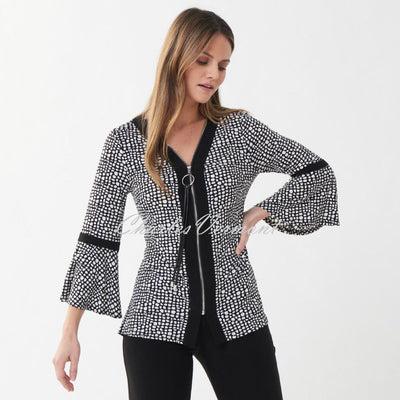 Joseph Ribkoff Contrast Print Top/Jacket – Style 223202