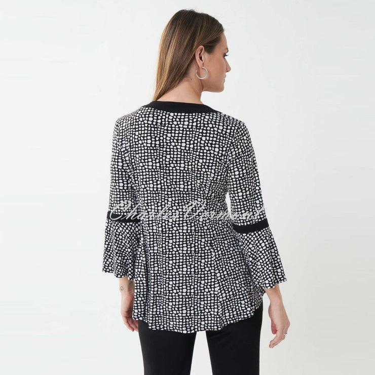 Joseph Ribkoff Contrast Print Top/Jacket – Style 223202