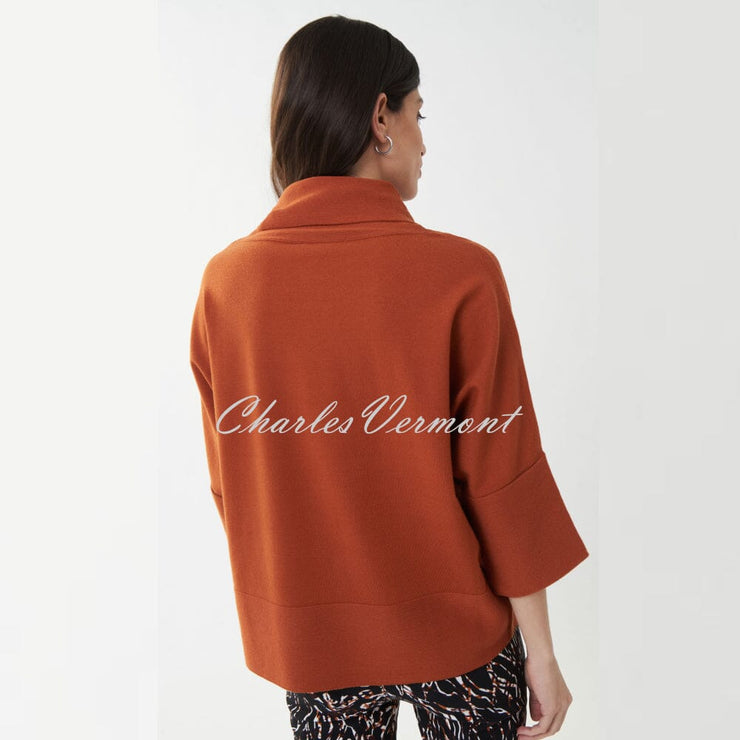 Joseph Ribkoff Funnel Neck Top – Style 223957 (Amber Stone)