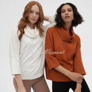 Joseph Ribkoff Funnel Neck Top – Style 223957 (Amber Stone)