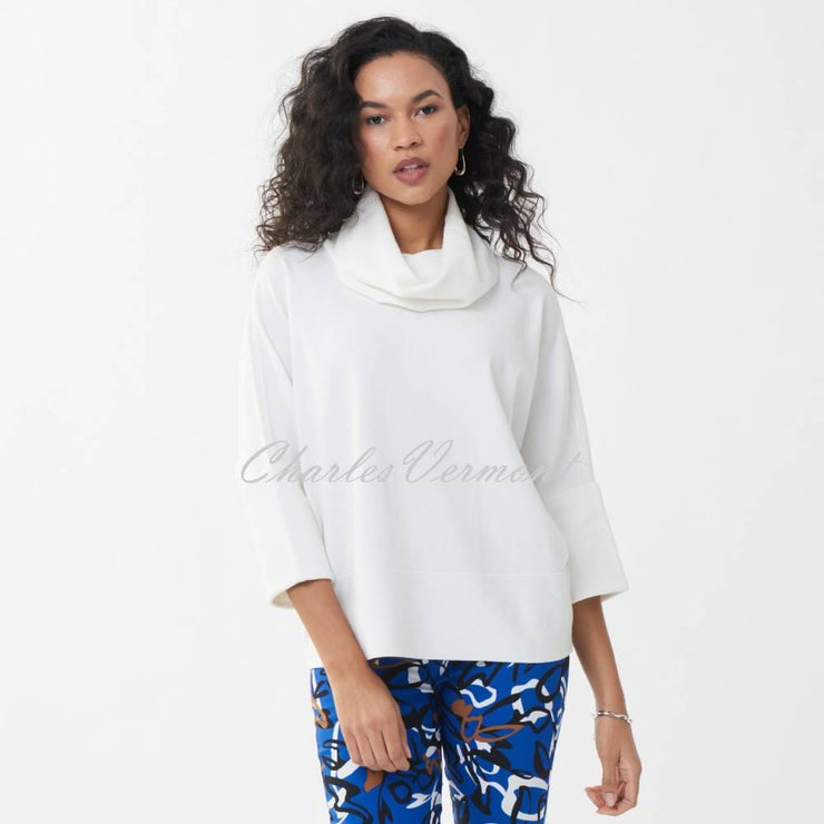 Joseph Ribkoff Funnel Neck Top – Style 223957 (Vanilla)