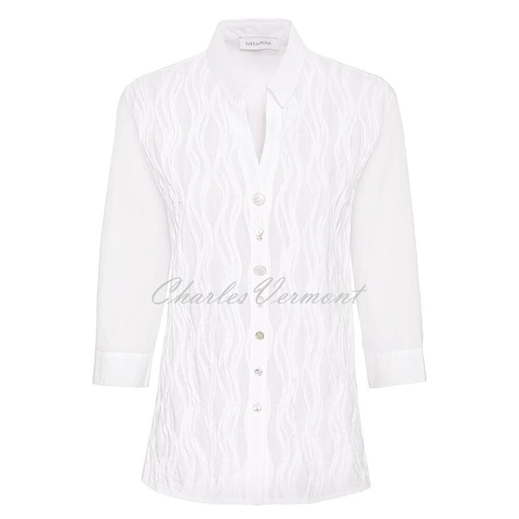 Just White Blouse - Style J2934