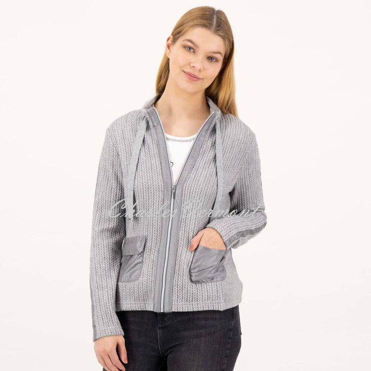 Just White Zip Cardigan Jacket - Style C2180