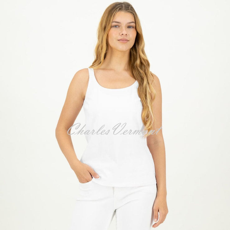 Just White Camisole Top - Style J1683-010 (White)