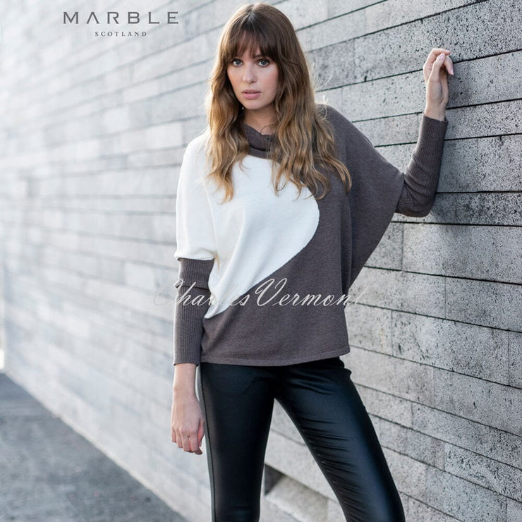 Marble Sweater – Style 5877-159 (Mocha / Off White)