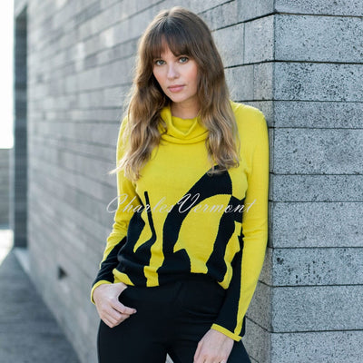 Marble Sweater – Style 5907-189 (Chartreuse / Black)