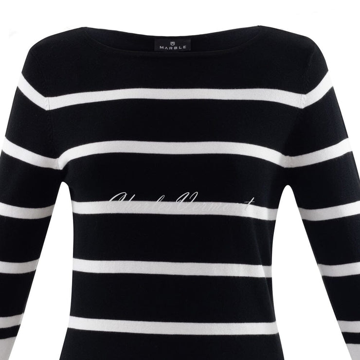 Marble Sweater – Style 6015-101 (Black / White)