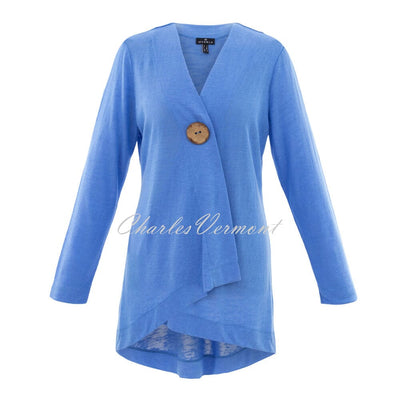 Marble Longline Cardigan – Style 6094-190 (Azure Blue)