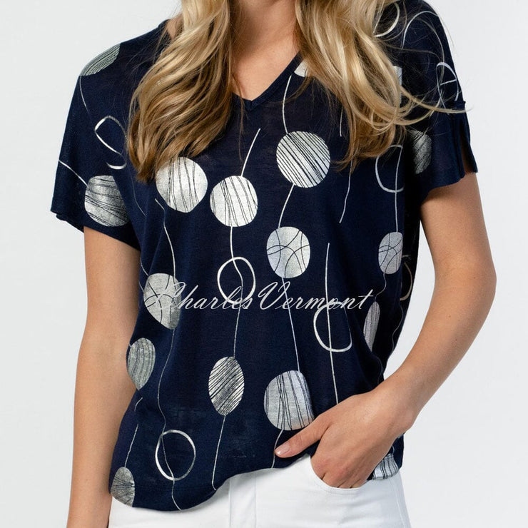 Marble Top – Style 6097-103 (Navy / Silver)