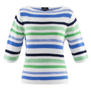 Marble Sweater – Style 6124-190 (White / Azure Blue / Green)