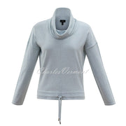 Marble Cowl Neck Sweater – style 6383-167 (Ice Blue)