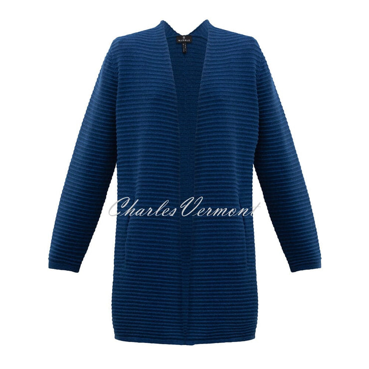 Marble Longline Cardigan – style 6386-170 (Marine Blue)