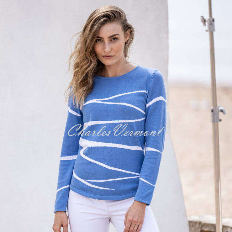 Marble Sweater - Style 6560-190 (Mid Blue)